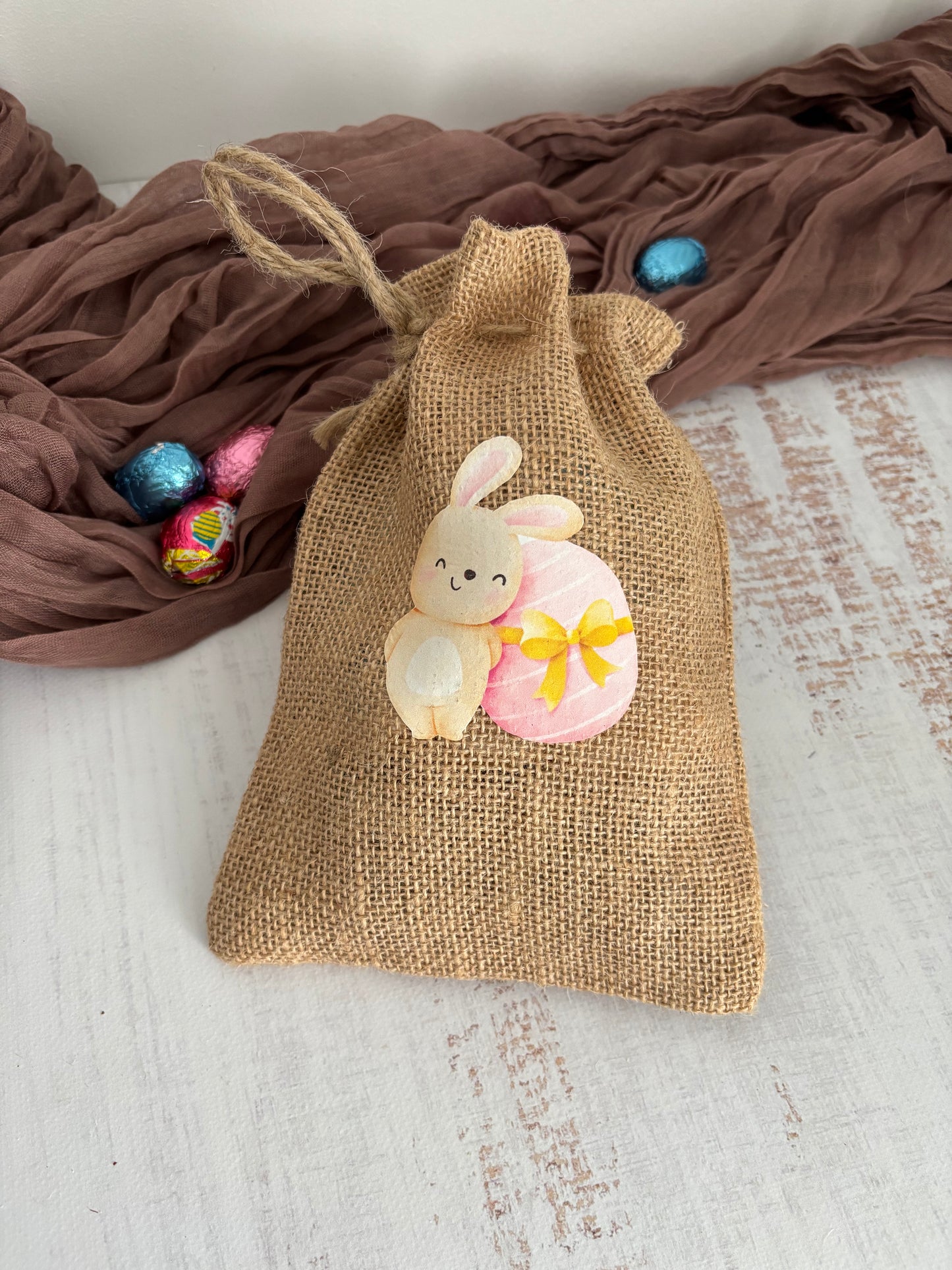 Biscuits de Pâques + sac en toile de jute
