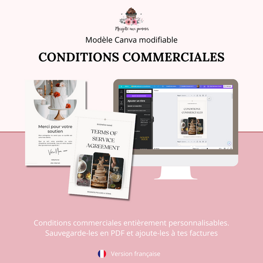 Modèle Canva : Conditions commerciales