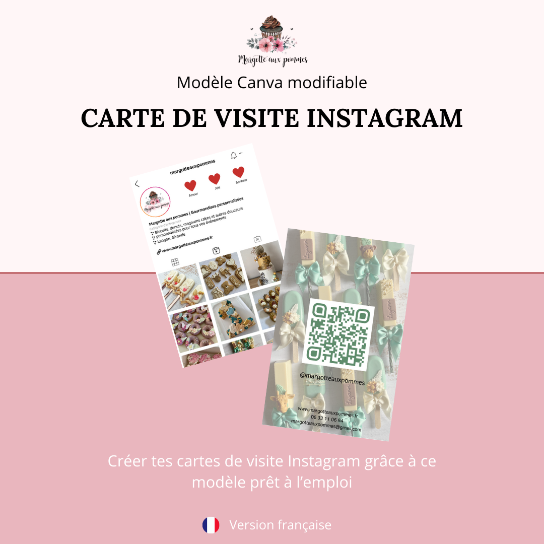 Modèle Canva : Carte de visite Instagram